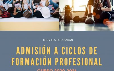 Nuevo plazo de admisión a ciclos de Formación Profesional. Curso 2020/21.