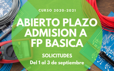 Abierto el plazo de admisión a FP BÁSICA