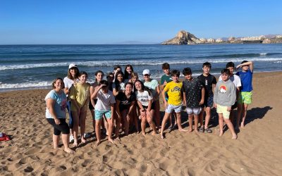 Campamento de inmersión lingüistica en Águilas con alumnos de 1º ESO Bilingüe